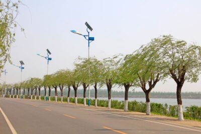 Lampione Solare 200W Led Crepuscolare Con Pannello Separato IP66 