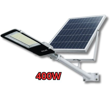 Lampione Solare 400W Led Crepuscolare Con Pannello Separato