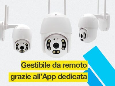 Telecamera WiFi 360° PTZ Infrarossi Videosorveglianza Controllabile da Smartphone