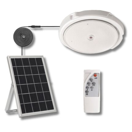 Plafoniera Con Pannello Solare 400w Crepuscolare 6500K