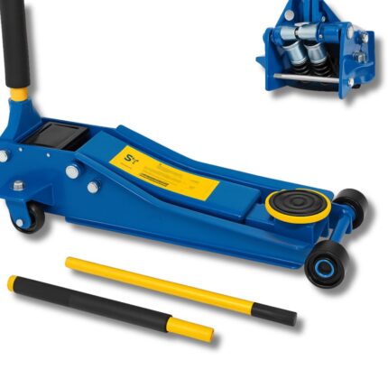 Sollevatore Crick Auto 4T Idraulico – Carrello Professionale con Ruote Bidirezionali e Cuscinetti