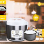 Cuociriso Elettrico 700Watt Capacità 1,8 Litri Risottiera Cucina Vapore