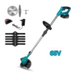Decespugliatore Elettrico a Doppia Batteria 68V | Tagliabordi e Tagliasiepi con Accessori