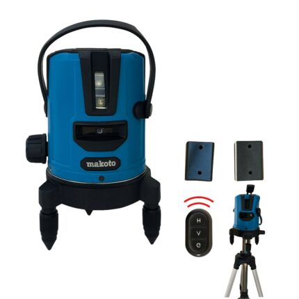 Livella Laser Autolivellante 5 Linee 360° a Batteria Con Telecomando e Valigetta