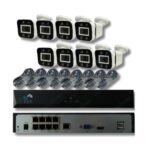 Kit 8 Telecamere Videosorveglianza NVR IP Poe 5 mpx Infrarossi