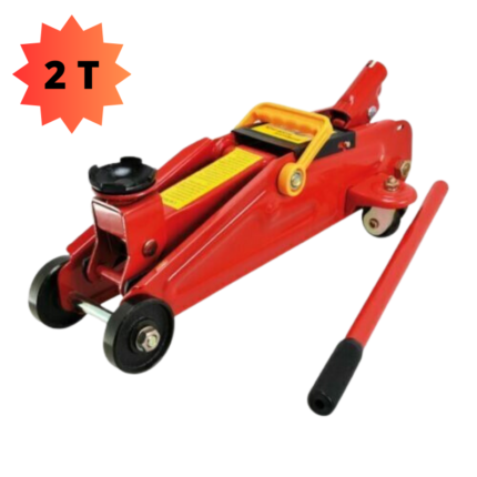 Crick Idraulico a Carrello 2 Tonnellate – Sollevatore Auto Professionale Robusto e Compatto