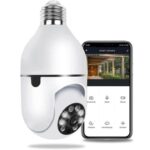 Telecamera Wif-Fi 360° Bulbo Lampadina 1080p Videocamera Visione Notturna a Colori con Applicazione per Cellulare