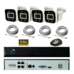 Kit 4 Telecamere IP Poe Wireless con NVR Full Color 5mpx PTZ