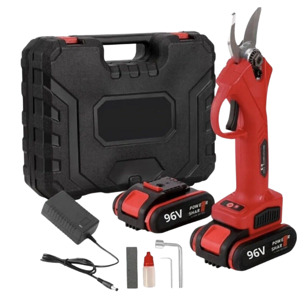 FORBICE POTAT 96V Forbice Da Potatura Doppia Batteria 96V | Cesoia Elettrica 2.0AH 40mm Tagliarami con Valigetta