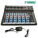 Mixer 7 Canali Console USB Mp3 | Professionale per Karaoke, Pianobar, Dj, Musica Live