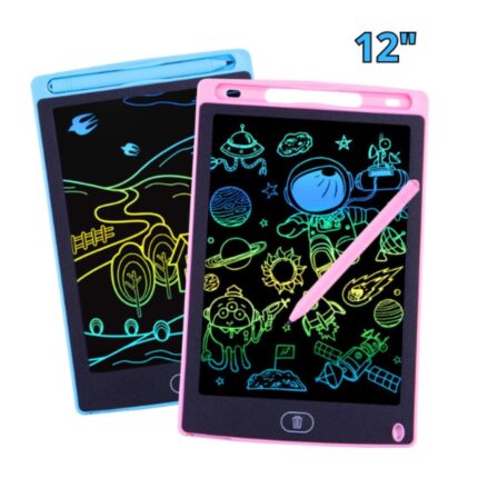 Tavola Disegno Grafica 12 Pollici Lavagna Elettrica Portatile LCD per Bambini con Penna