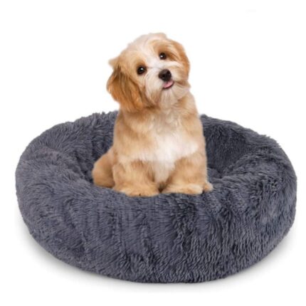Cuccia Tonda Morbida 50 cm | Lettino Antistress per Cani e Gatti Invernale