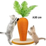 Tiragraffi Gatti a Carota 30cm Gioco per Gatti Montabile Tira Graffi