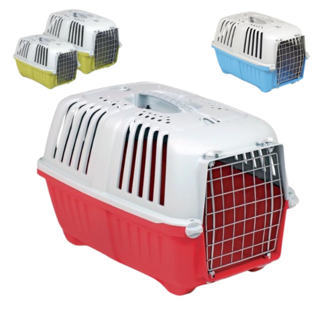 Trasportino 55x36x36cm Accessorio da Viaggio per Auto, Treno con Porta Metallica, Cani, Gatti, Conigli Trasportino 55x36x36cm Accessorio da Viaggio per Auto, Treno con Porta Metallica, Cani, Gatti, Conigli