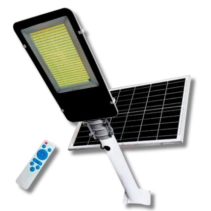 Lampione Solare 1000W Stradale | Crepuscolare, IP67, Kit Completo con Pannello Separato