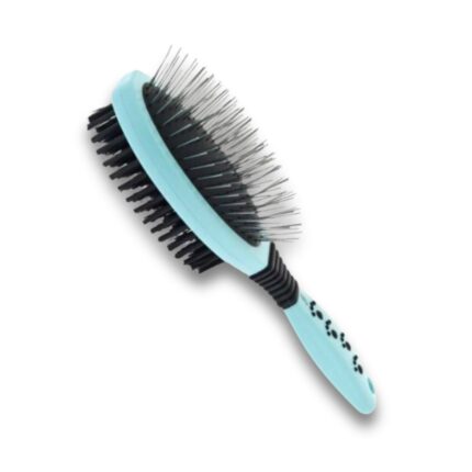 Spazzola Doppia 2 in 1 Pettine per Pelo Animali Domestici con Manico Ergonomico