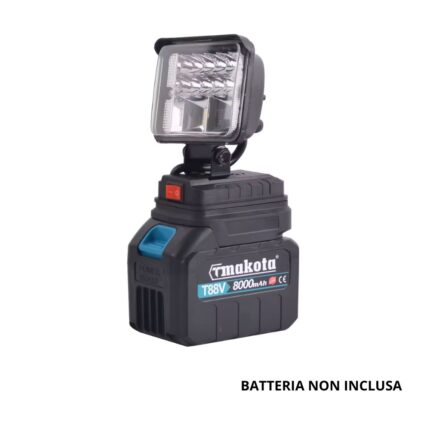 Torcia da Lavoro a Batteria, Luce LED Emergenza, Cordless Portatile, Luce Bianca