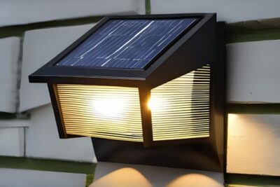 Appliques Solari 3 Lampadine LED Lampada da Parete Sensore Crepuscolare e Movimento Luce Calda 