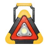 Triangolo di Emergenza Stradale COB a LED, USB, Ricarica Solare 30, Soccorso Auto e Moto