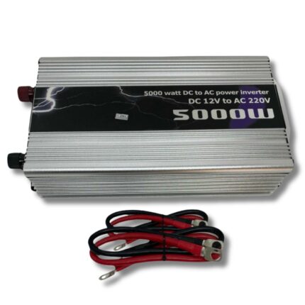 Inverter da 5000W 12V 220V Portatile con Pinze per Impianto Fotovoltaico, Auto, Camper, Barca