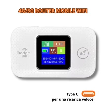 Router 4G/5G Modem Portatile WiFi 150Mbps, Saponetta WiFi 3000mah con Batteria