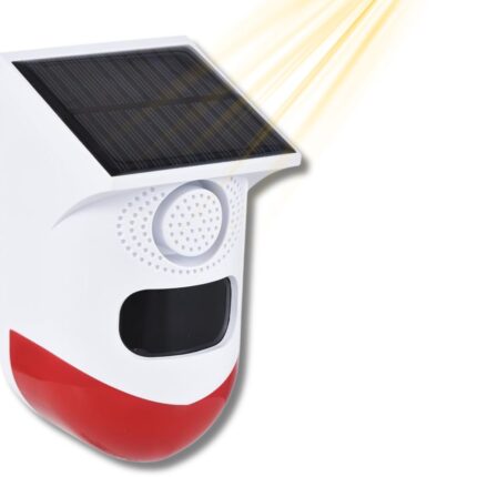 Allarme Intelligente con Pannello Solare Pir per Esterni, Impermeabile Sirena Antifurto