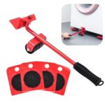 Kit Sollevatore Mobili o Lavatrice con Piastra a Ruote per Sollevamento Pesi fino a 150 Kg