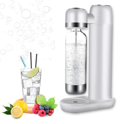 Macchina per Acqua Frizzante con Bottiglia da 1 Litro, Gasatore per Soda CO2 Portatile