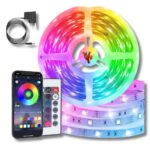 Striscia LED RGB 5 Metri Luci Multicolore Controllo con Applicazione, Telecomando