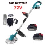Decespugliatore Doppia Batteria 72V Universale Tagliaerba Elettrico 5 Ah Tagliabordi fino a 10cm