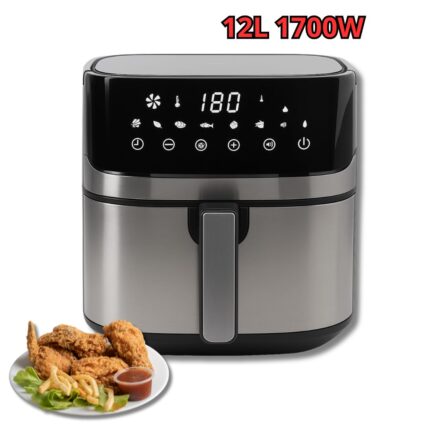 Friggitrice ad Aria 12 Litri 1700W Cestello Removibile Display Touch con Applicazione sul Cellulare