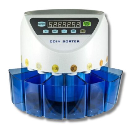 Macchina Contamonete 8 Cassetti Display Digitale, Separa Monete Automatico Fino a 216 Monete al Minuto