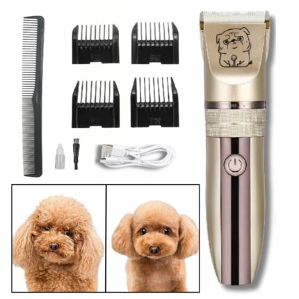 Rasoio Macchina Tosatrice per Pelo Animali 4 Lunghezze 3-6-9-12mm Ricaricabile USB, Cani, Gatti, Conigli