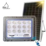 Faro LED Solare 1000W Slim con Pannello, Sensore Crepuscolare IP66 in Alluminio Pressofuso