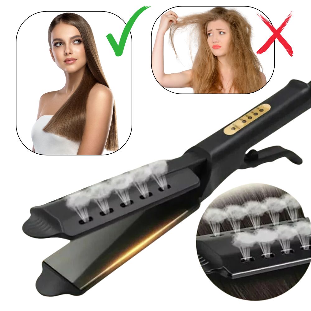 Piastra Lisciante a Vapore Acqueo fino a 230° Tecnologia Ionica Anticrespo Professionale Piastra Lisciante a Vapore Acqueo fino a 230° Tecnologia Ionica Anticrespo Professionale