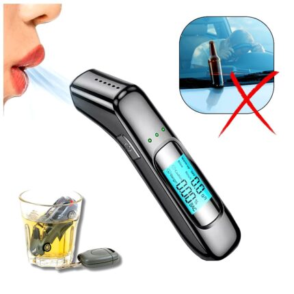 Etilometro Portatile Certificato Alcol Test Ricaricabile con Display Digitale