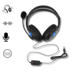 Cuffie da Gioco con Microfono 3.5mm per PS4 e PC Auricolari Cablati con Audio Stereo