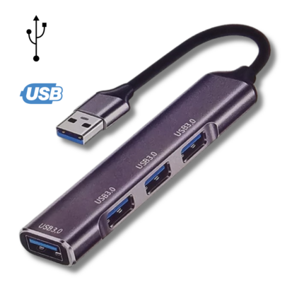 Hub USB 3.0 4 Porte Alta Velocità per Dati Superveloci