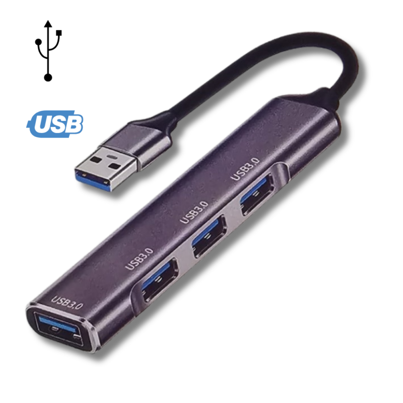 Hub USB 3.0 4 Porte Alta Velocità per Dati Superveloci