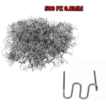 Kit 500 pz Graffette Punti Metallici per Pistola Saldatrice Plastica 0.8mm Riparazione Auto