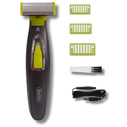 Rasoio Professionale con Doppia Lama Ultrasottile Regolabarba USB + 3 Pettini Inclusi