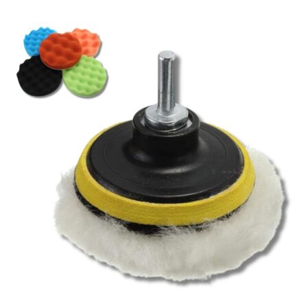 Ricambi Lucidatrice 6 Pezzi Diametro 8cm con Adattatore Colori Assortiti