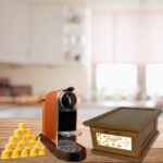 Porta Capsule e Cialde da Caffè in Legno Cassetto Organizzatore