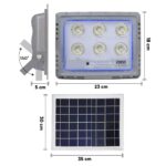 Faro Solare LED 200W Slim IP66 | Pannello Crepuscolare in Alluminio Pressofuso