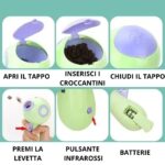 Lancia Croccantini per Cani e Gatti Pistola con Raggio Infrarossi