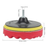 Spugne Lucidatura Auto Diametro 15cm 6 Pezzi Colorati con Adattatore Trapano