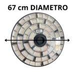 Lampione Solare LED 5000W Circolare UFO IP66 con Sensore Crepuscolare e Movimento