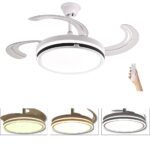 Ventilatore da Soffitto con Luce LED 200W | Lampadario con Pale e Luce Switch 3 Toni