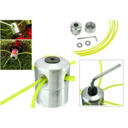 Testina Universale Decespugliatore 4 Fili Ricambio Alluminio per Tagliaerba
