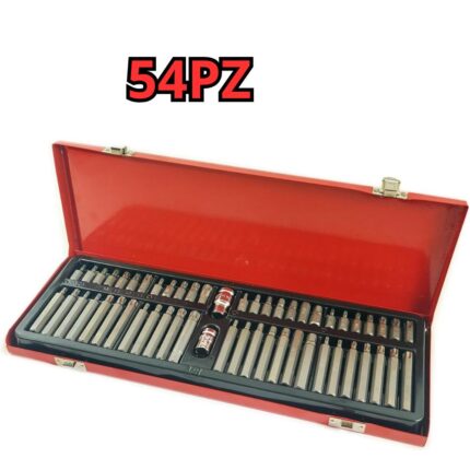 Kit Chiavi Torx Professionali 54 Pezzi Esagonali, Mille Righe Anti Spanatura